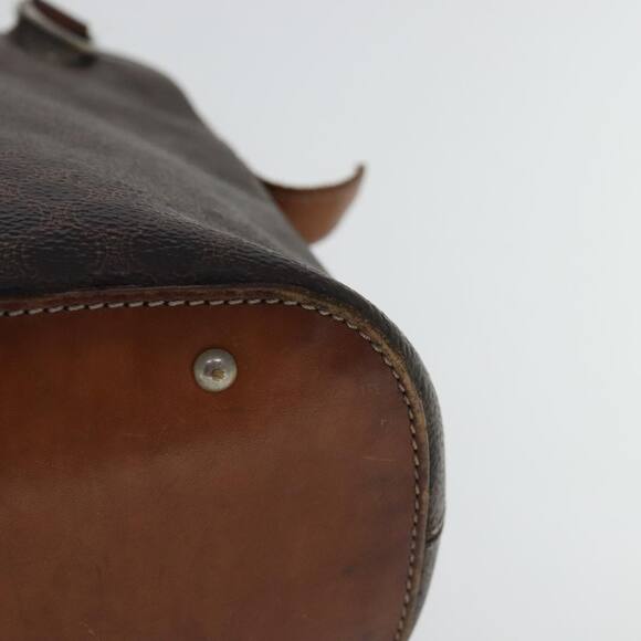 CELINE Macadam Canvas Hand Bag Pvc Leather Gold Brown - Picture 16 of 16